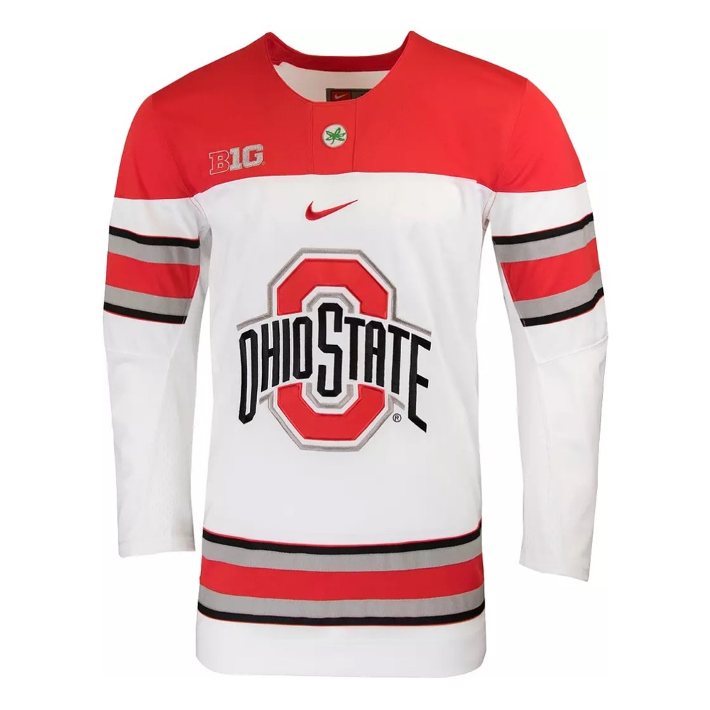 🏒 Nike Ohio State Buckeyes Hockey Jersey – Size Medium – White/Scarlet